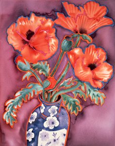 Valmuer i kinesisk vase